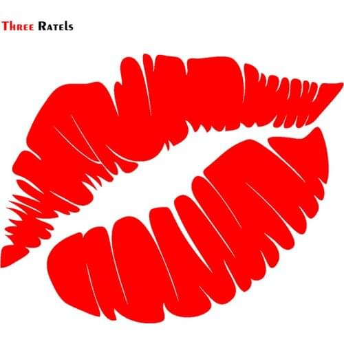 Three Ratels LBH566# 15x11.9cm Funny Car Stickers Sexy Charming Red Lips And Decals