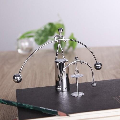 Creative Ball Swing Weightlifting Ironman Metal Perpetual Instrument Home Desk Office Decoration Ornaments Crafts Gifts Souvenir