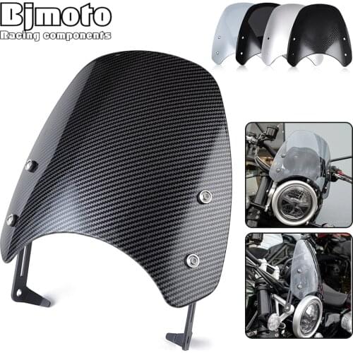 Motorcycle Windscreen For Triumph Street twin /Scrambler Bonneville Scrambler 1200 XE/XC/BE 19-21 Windshield with Mounting Kit