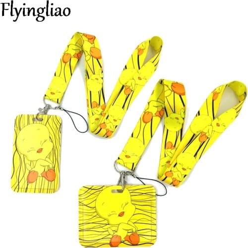 Funny Yellow Lovely Ducks Key lanyard Car KeyChain ID Card Pass Gym Mobile Phone Badge Kids Key Ring Holder Jewelry Decorations