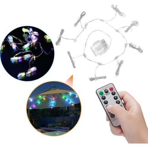 Umbrella Parasol String Light 104LEDs Tent Fairy Lights & Remote Control