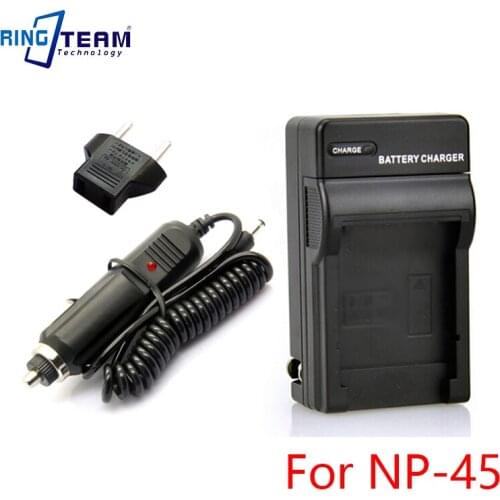 10Sets/Lot Camera Battery Charger and DC Car Adapter for Fujifilm NP-45 NP-45A Nikon EN-EL10 Olympus Li-42B Li-40B Pentax D-Li63