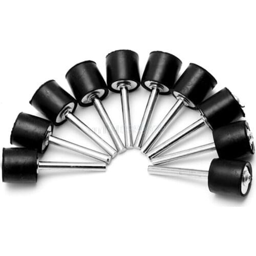 10Pcs Drum Rubber Mandrels 1/8" Shank Fit Sanding Sleeve Dremel Rotary Tool 1/2"