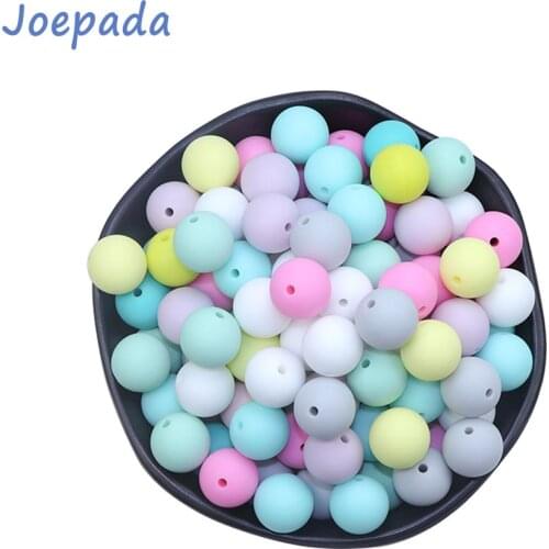 Joepada 10pcs 12mm Silicone Teething Beads Baby Teething Toys Chewable Pacifier Clips Beads Food Grade Silicone Beads BPA FREE