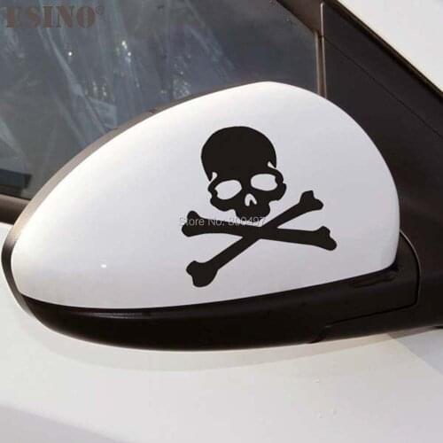10 x Funny Creative Car Accessories Styling Skull Decoration Car Rear View Mirrors Bumper Body Car Stickers Reflective Decal