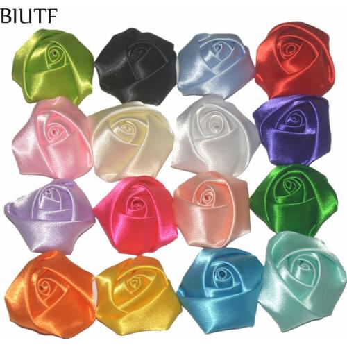 100Pcs/lot Clothing Accessories Classic 3D Rose Bud 4CM Mini Headdress Flower Corsage Free Shipping TH06