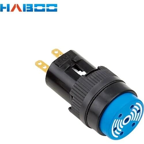 16mm black color buzzer rectangular head Continuous buzzer 12V 24V