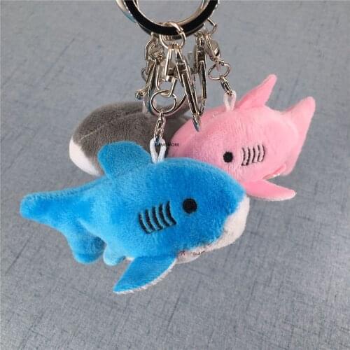 3Colors, Ocean Fish Plush Toy , Small Keychain Stuffed Animal Shark Plush Doll