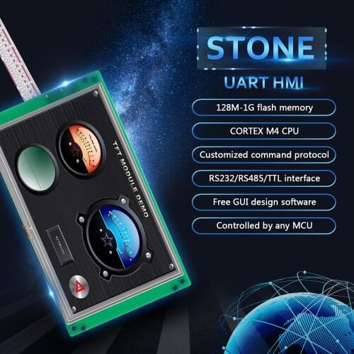 4.3 inch HMI Resistive Touch Screen Panel with RS232 RS485 UART Port for Industrial Controller STVA043WT-01