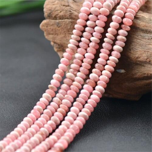 Joanlyn Grade AA Natural Rhodochrosite Rondelle Beads Disk Bead NOT Dyed 2.5x5mm 3x6mm Smooth Polished Round 15 Inch Strand RH33