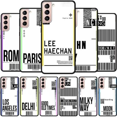 Fly Ticket AIR Tickets Travel Country Cell Phone Case for Samsung Galaxy S21 Ultra S20 FE S10 5G S9 S8 Plus S10e S7 Edge Cover