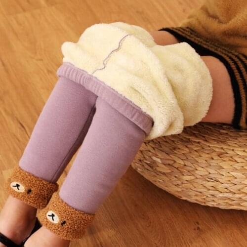 Qunq Kids Legging Girls Thick Cashmere Warm Winter Pant 1 2 3 4 5 6 7 8 Year Baby Toddler Children Skinny Slim Trousers 2020