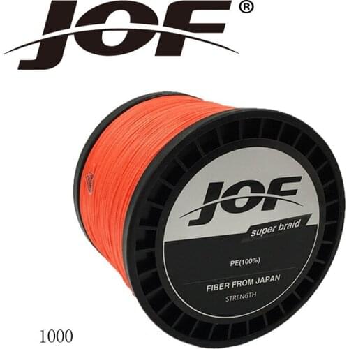 JOF 8 Strands 1000M Multicolor Braided Fishing LineTest 16LB-80LB Sea Saltwater Carp Fishing Weave Extreme 100% PE