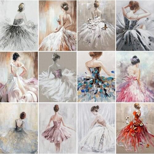 AZQSD 5D Diamond Painting Dancer Handicraft Picture Of Rhinestones Diamond Embroidery Girl Portrait Mosaic Home Decoration Gift