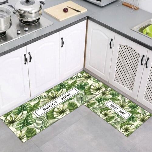 Welcome Home Modern Kitchen Mat Entrance Doormat Hallway Living Room Decoration Floor Carpet Balcony Bathroom Anti-Slip Long Rug