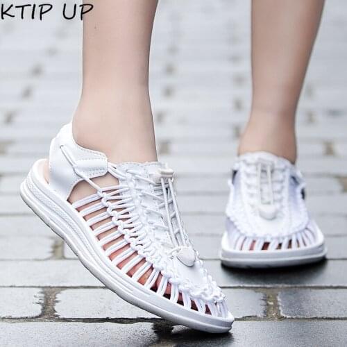 Summer Men Sandals for Men Women Outdoor Casual Shoes Lightweight Breathable Weave Beach Shoes Men Flat Sandals Men Shoes