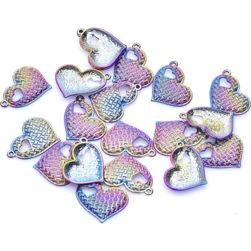 Love Heart Pendant Charms For Jewelry Making Bracelets Necklace Handmade Supplies Earrings Charms DIY Couple Gift Dropshipping