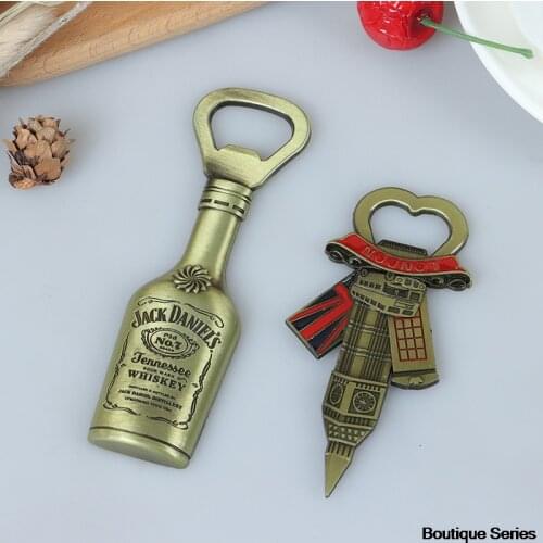 Metal Bottle Opener Cute Fridge Stickers Travel Souvenirs Fridge Magnets