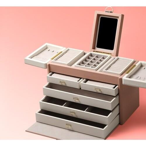 Multi-layer Household Simple Large Jewelry Receiving Box Large Capacity Multifunctional European Princess Original Dressing Case