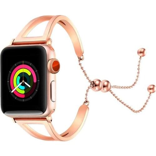 Fashion Women Bracelet Strap For Apple Watch Band Stainless Steel Link Buckle Straps 42m/38mm for iWatch Series 3 2 1 Watchband