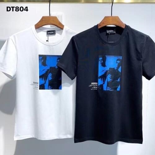 DSQUARED2 Mens 2021 Spring/Summer New Product Printed Personalized Round Neck T-Shirt DT804