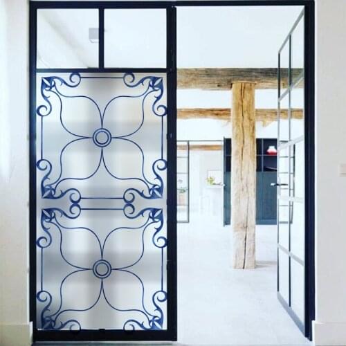 Window stickers frosted glass film balcony window stickers posted light opaque Mediterranean style decorative window paper