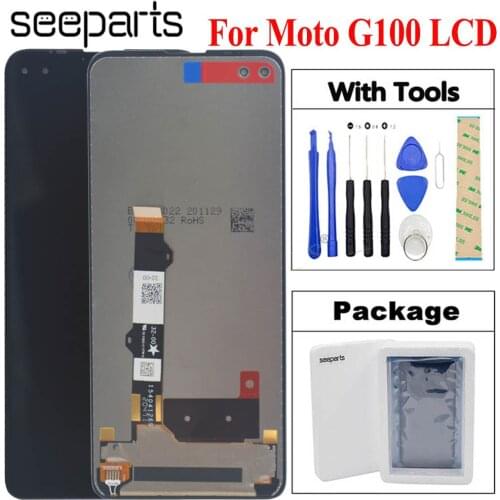 Original New Tested 6.7" For Motorola Moto G100 Lcd Screen Display Touch Digitizer Assembly For Moto G100 LCD