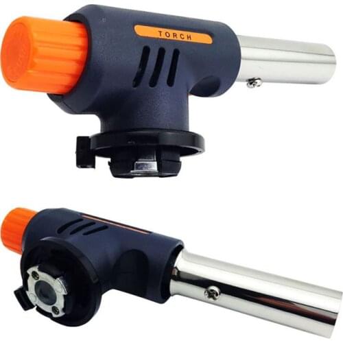 Outdoor Gas Torch Flamethrower Butane Burner Auto Ignition Camping Welding BBQ Travel Hot Sale