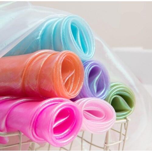 Colorful Laser Tulle Mesh Fabric Organdy Fabric for Dress,Wedding,Curtain,Costumes,DIY Decor Black White Pink Blue by the meter
