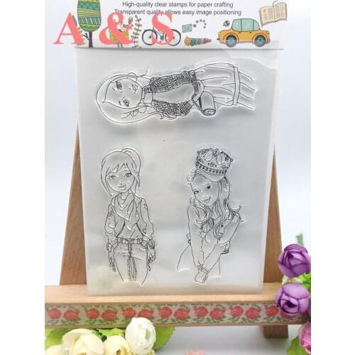 Beautiful Girl Transparent Clear Stamp DIY Silicone Seals Scrapbooking/Card Making/Photo Album Decoration