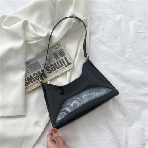 M68C Transparent Clear Jelly Handbag Shoulder Bags for Women Elegant Evening Party Underarm Bag Female Purse