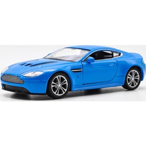 WELLY 1:36 Aston V12 Vantage Super Sports Car Alloy Diecast Car Model Toy with Pull Back for Children Gifts Toy Collection