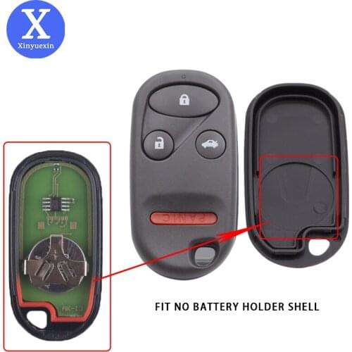 Xinyuexin Car Key Case Shell Remote Fob Cover for Honda Accord Alarm 1998-2003 3+1 Buttons Replacement Auto Key Shell Case