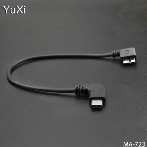 YuXi 1pcs/lot type-C TO Micro 3.0 male 25cm Public elbow Android mobile camera connected to OTG to copy data replace