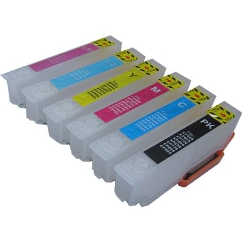 BLOOM IC6CL80 L ICBK80l IC80 refillable ink cartridge for EPSON EP-707A EP-977A3 EP-807AW EP-807AB EP-807AR EP-907F EP-777A