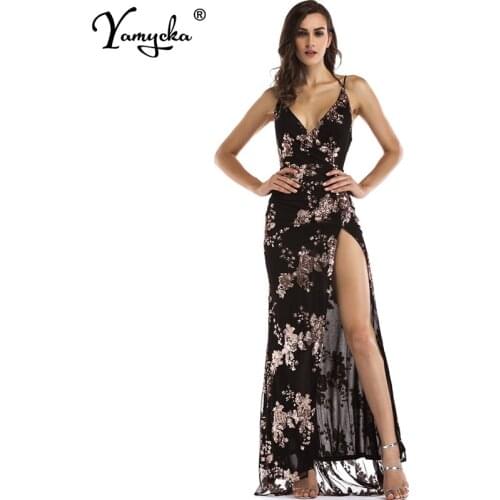 Sexy black Sequins maxi Summer dress women vintage Elegant Backless Party Dress long club Bodycon dresses sukienki vestidos 2021