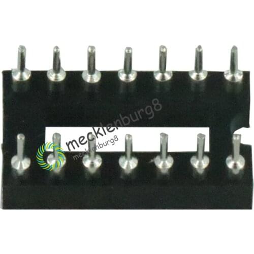 10PCS 14Pin DIP SIP Round IC Adaptor Sockets Solder Type Gold Plated Machined
