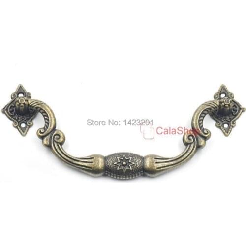 10 Pcs / Lot 104mm x39mm Antique Brass Furniture Cabinet Dresser Drawer Cupboard Jewelry Box Door Window Pull Handle Knob