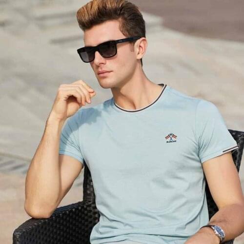 2021 Fashion Cotton Short sleeve Round neck T-shirt Male Clothes Casual YP6026