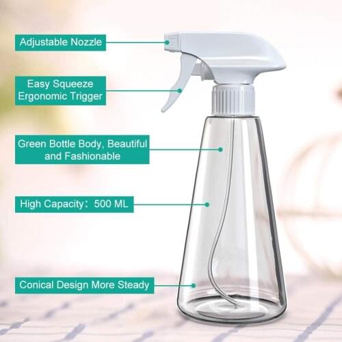 450ML Transparent Empty Spray Bottles Plastic Refillable Container Empty Cosmetic Containers Large Bottle For Household Use