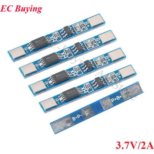 50pcs 1S 3.7V 2A li-ion BMS PCM 18650 Lithium Battery Protection Board Overcharge Over-discharge Short Circuit PCB ion li Cell