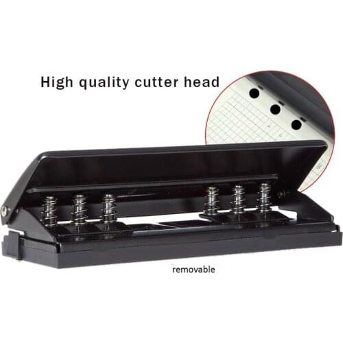 6 Hole Adjustable Puncher Paper Hole Punch Loose-leaf Standard Paper Office Binding Supplies Tool Suitable for Paper