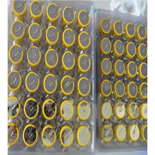 2pcs/lot CR2450 Button Cell Coin Batteries 3V 180 degree 2 Feet Welding Solder Pins Wristband Watch Accessories Replace battery