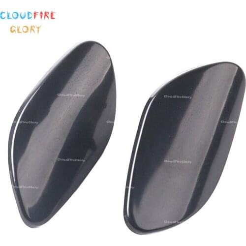 CloudFireGlory 39870059 39870060 Pair Left Right Headlight Washer Cover Cap Front Bumper Unpainted For VOLVO S80 2007-2013