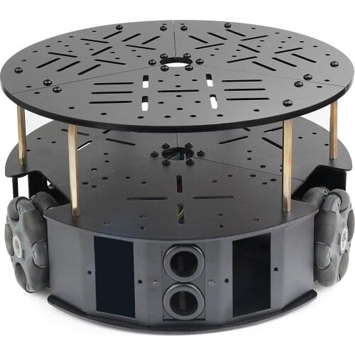 Cheap 5kg Load 58mm Omnidirectional Wheel Chassis With Dc Motor 3-Wheel Omni Mobile Robot Omnirobot Smart Car for Arduino