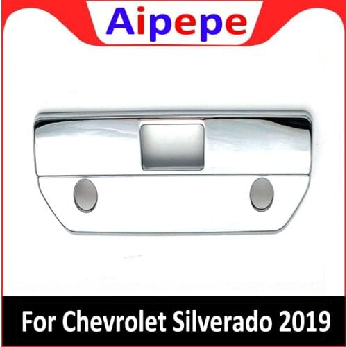 Chrome Rear Door Tailgate Handle Cover Trim Car Styling For Chevy Chevrolet Silverado 2018 2019