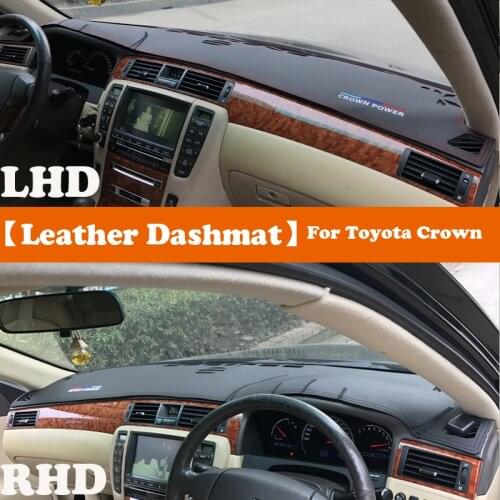 Leather Dashmat Accessories Car-Styling Dashboard Covers Pad Dash Mat Sunshade Carpet For Toyota Crown G12 S180 2003-2007 2008