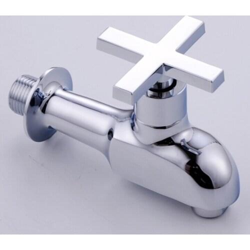 L16025 - Luxury Chrome Finish Cross Handle Brass Bibcock