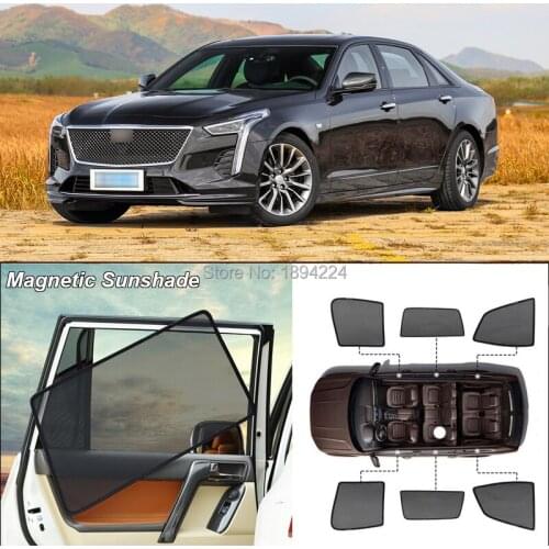 Car Side Windows Magnetic Sun Shade UV Protection Ray Blocking Mesh Visor For Cadillac CT6