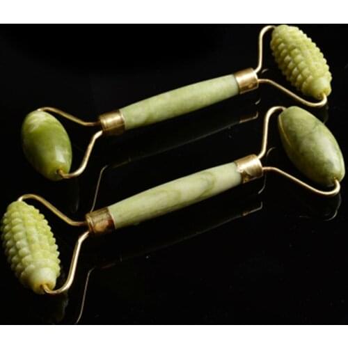 Natural Stone Massage Roller Double Head Jade Roller Facial Beauty Massager Face Lift Tool Face Thin Massager Skin Care Tools